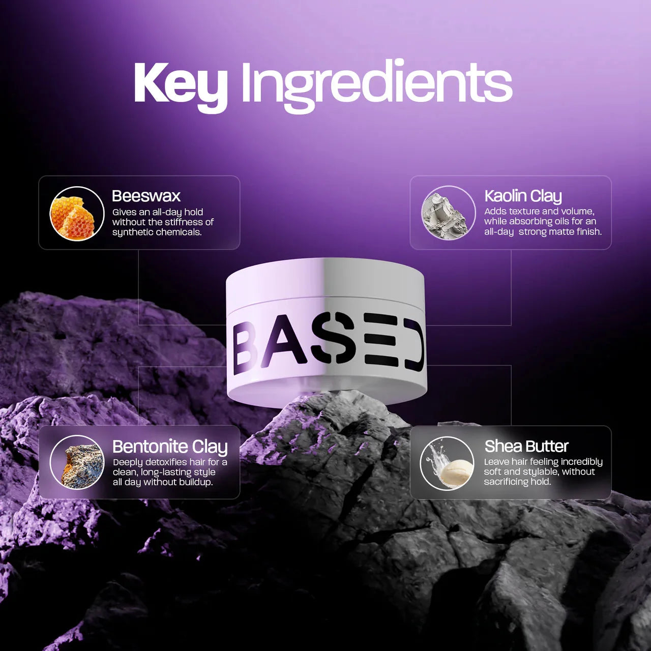 BASED Hair Clay Hair Styling Result