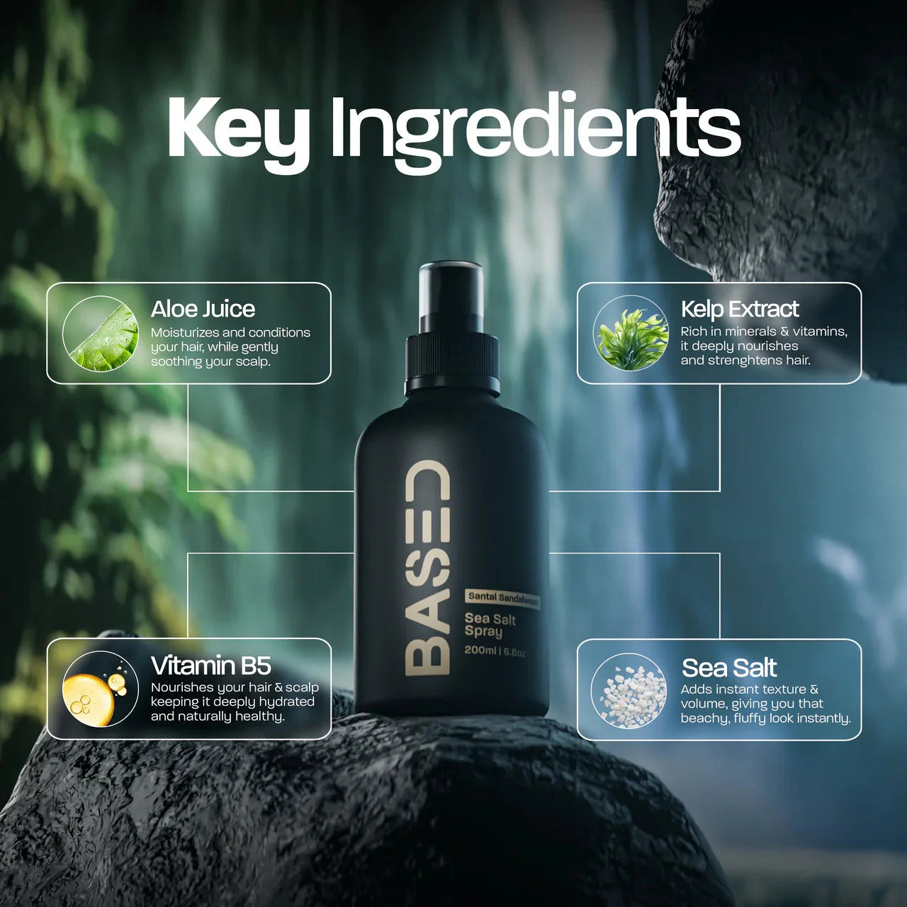 BASED Sea Salt Spray Product In Use